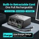 POWERTECH σταθμός φόρτισης PT-1623, USB/3x USB-C/2x USB-C καλώδια, GaN, 160W, μαύρος