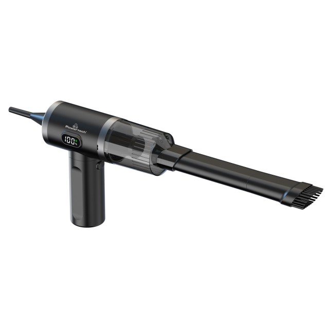 POWERTECH 2 σε 1 σκουπάκι χειρός & air duster PT-1576, 50W, 3600mAh, μαύρο