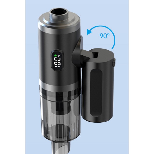 POWERTECH 2 σε 1 σκουπάκι χειρός & air duster PT-1576, 50W, 3600mAh, μαύρο