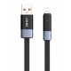 LDNIO καλώδιο Lightning σε USB LS242i, flat, 30W, 480Mbps, 2m, μαύρο