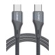 LDNIO καλώδιο USB-C LC632c, 100W, 480Mbps, 2m, μαύρο