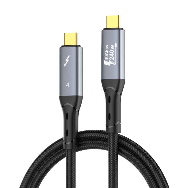 LDNIO καλώδιο USB-C TC-11c, 240W, 40Gbps, 8K/60Hz, 1m, μαύρο