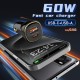 LDNIO φορτιστής αυτοκινήτου C103 με καλώδιο USB-C, USB/USB-C, 60W, μαύρος LDNIO φορτιστής αυτοκινήτου C103 με καλώδιο USB-C, USB/USB-C, 60W, μαύρος