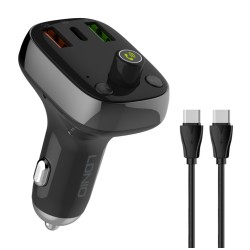 LDNIO FM transmitter & φορτιστής C704Q, USB-C/2x USB, 36W, Bluetooth, μαύρο