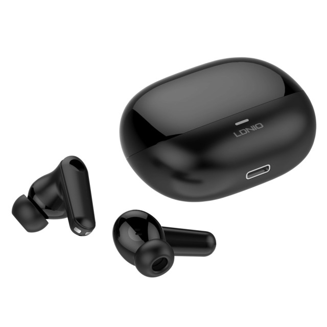 LDNIO earphones με θήκη φόρτισης T05, True Wireless, 13mm, 40/500mAh, μαύρα