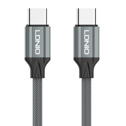 LDNIO καλώδιο USB-C iP-441c, 65W, 480Mbps, 1m, γκρι