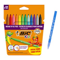 BIC σετ χρωματιστών μαρκαδόρων ζωγραφικής 216010322 KID Couleur, 12τμχ