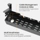 BRATECK cable management γραφείου CC11-22-2, μεταλλικό, 894x167x196mm, μαύρο