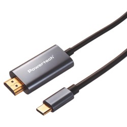 POWERTECH καλώδιο USB-C σε HDMI PTR-0209, 4K/30Hz, 10 Gbps, 1m, μαύρο