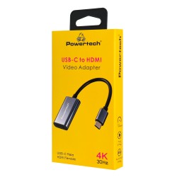 POWERTECH αντάπτορας USB-C σε HDMI PTR-0208, 4K/30Hz, 10 Gbps, γκρι POWERTECH αντάπτορας USB-C σε HDMI PTR-0208, 4K/30Hz, 10 Gbps, γκρι