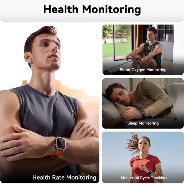 KOSPET smartwatch Pulse, heart rate, 1.96" AMOLED, IP68, μαύρο KOSPET smartwatch Pulse, heart rate, 1.96" AMOLED, IP68, μαύρο