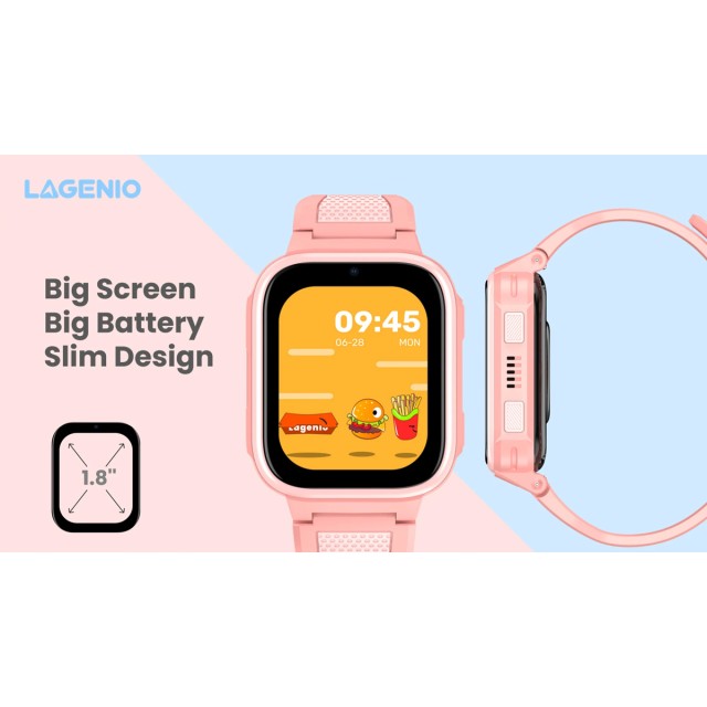 LAGENIO GPS smartwatch για παιδιά K10, 1.8", με κάμερα, 4G, IP68, μαύρο