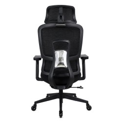 POWERTECH καρέκλα γραφείου PT-1633 με μπράτσα και ανάκλιση, ρυθμιζόμενο ύψος, μαύρη