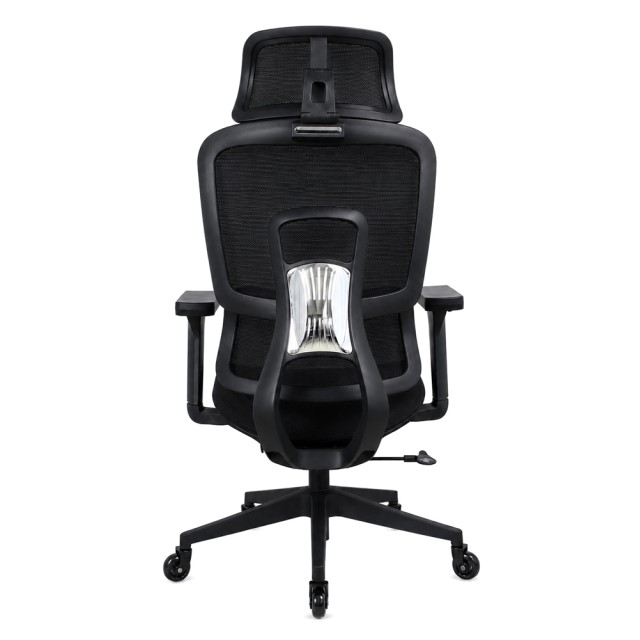 POWERTECH καρέκλα γραφείου PT-1633 με μπράτσα και ανάκλιση, ρυθμιζόμενο ύψος, μαύρη