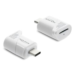 DELOCK card reader 91427 για micro SD, USB-C σύνδεση, 5Gbps, λευκό