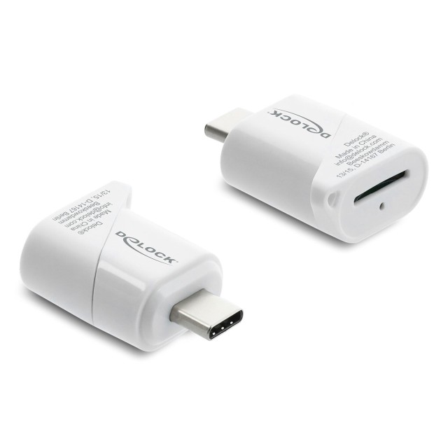 DELOCK card reader 91427 για micro SD, USB-C σύνδεση, 5Gbps, λευκό DELOCK card reader 91427 για micro SD, USB-C σύνδεση, 5Gbps, λευκό