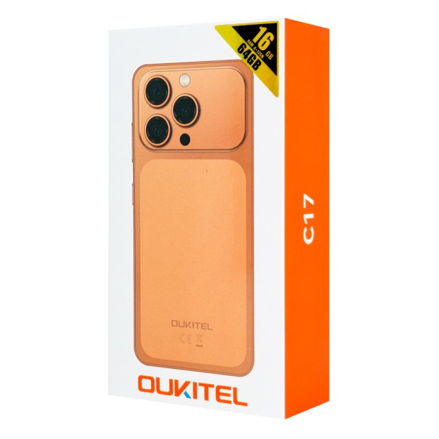 OUKITEL smartphone C17, 6.52", 4/64GB, 5000mAh, πορτοκαλί