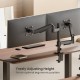 POWERTECH βάση γραφείου για 2x οθόνες PT-1628, 17-32", έως 9kg