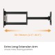 BRATECK επιτοίχια βάση τηλεόρασης LPA95-223L, 23-43", έως 50kg, full motion