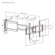BRATECK επιτοίχια βάση τηλεόρασης LPA95-465XL, 37-86", έως 50kg, full motion