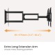 BRATECK επιτοίχια βάση τηλεόρασης LPA95-465XL, 37-86", έως 50kg, full motion