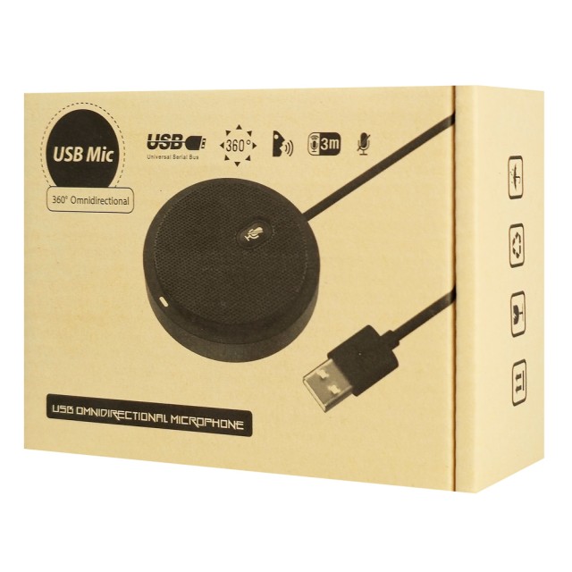 CMTECK επιτραπέζιο μικρόφωνο UM02, omnidirectional, USB, μαύρο