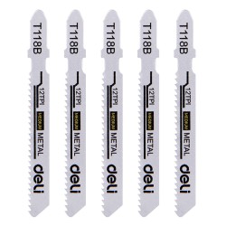 DELI σετ λάμες σέγας DH-QJT012-E4 για μέταλλο, T118B, 5τμχ