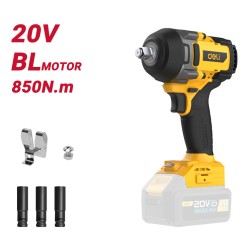 DELI κρουστικό μπουλονόκλειδο μπαταρίας DC234Z, Brushless, 20V, 850N.m, 1/2"
