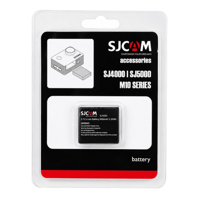 SJCAM μπαταρία για SJ4000 series action κάμερες, 900mAh SJCAM μπαταρία για SJ4000 series action κάμερες, 900mAh
