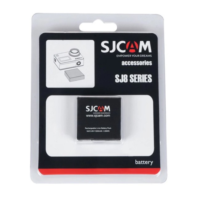 SJCAM μπαταρία για SJ8 series action κάμερες, 1200mAh SJCAM μπαταρία για SJ8 series action κάμερες, 1200mAh