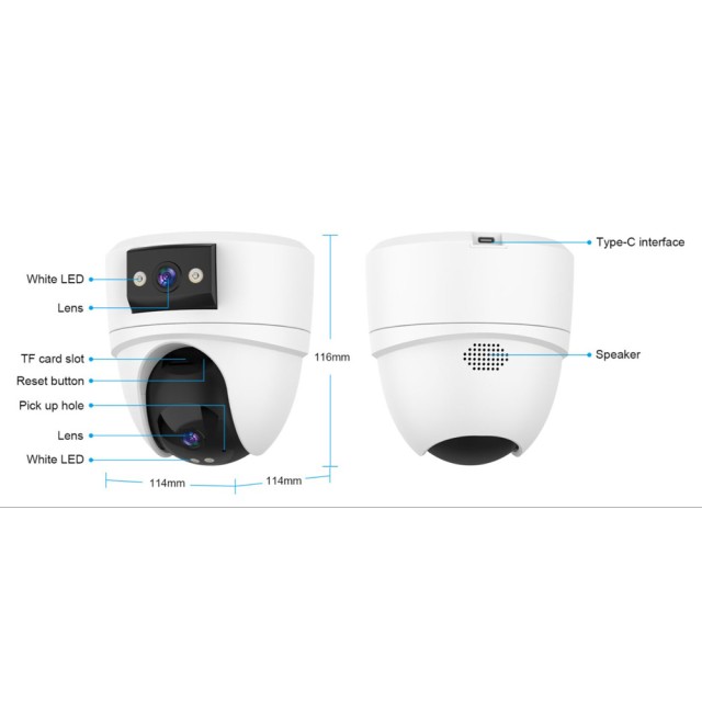 VSTARCAM smart κάμερα CS2DR, 3MP, dual lens, WiFi, PTZ, SD VSTARCAM smart κάμερα CS2DR, 3MP, dual lens, WiFi, PTZ, SD