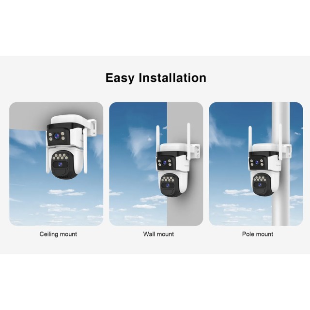 VSTARCAM smart ηλιακή κάμερα BG621DR, dual lens, 3MP, 4G, SD, PTZ, IP66 VSTARCAM smart ηλιακή κάμερα BG621DR, dual lens, 3MP, 4G, SD, PTZ, IP66