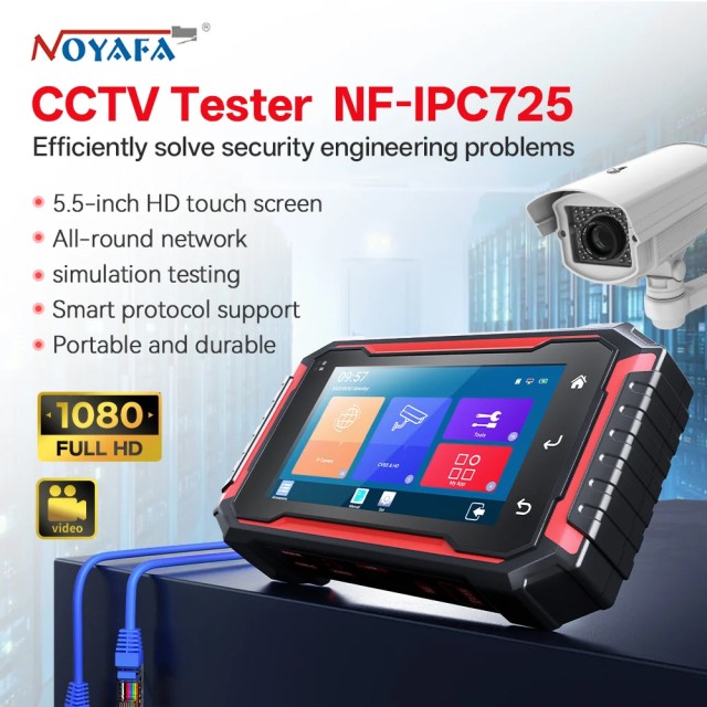 NOYAFA CCTV & IP tester NF-IPC725 με 5.5" IPS οθόνη, 8MP CVI/TVI/AHD camera test, cable tester