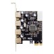 POWERTECH κάρτα επέκτασης PCIe σε 4x USB 2.0 ST622, 480Mbps, ASIX MCS9990