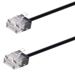 POWERTECH καλώδιο δικτύου CAB-N466, Cat 6A U/UTP, ultra slim, copper, 500MHz, 15m, μαύρο