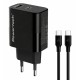 POWERTECH φορτιστής τοίχου PT-1637 με καλώδιο, USB/USB-C, 20W, μαύρος POWERTECH φορτιστής τοίχου PT-1637 με καλώδιο, USB/USB-C, 20W, μαύρος