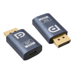POWERTECH αντάπτορας DisplayPort σε USB-C CAB-UC102, 8K/60Hz, γκρι