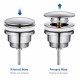 BRUNO βαλβίδα νιπτήρα Pop Up BRN-0312, 1-1/4", ορειχάλκινη, χρωμέ BRUNO βαλβίδα νιπτήρα Pop Up BRN-0312, 1-1/4", ορειχάλκινη, χρωμέ