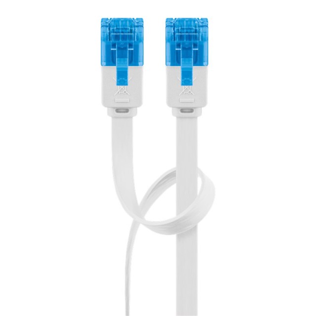 GOOBAY καλώδιο δικτύου 96314, CAT 6A U/UTP, flat, 500MHz, Copper, 1m, λευκό GOOBAY καλώδιο δικτύου 96314, CAT 6A U/UTP, flat, 500MHz, Copper, 1m, λευκό