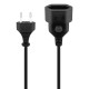 GOOBAY μπαλαντέζα προέκταση ρεύματος 50510, Europlug, 2x 0.75mm², 5m, μαύρη GOOBAY μπαλαντέζα προέκταση ρεύματος 50510, Europlug, 2x 0.75mm², 5m, μαύρη