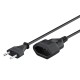 GOOBAY μπαλαντέζα προέκταση ρεύματος 50510, Europlug, 2x 0.75mm², 5m, μαύρη GOOBAY μπαλαντέζα προέκταση ρεύματος 50510, Europlug, 2x 0.75mm², 5m, μαύρη