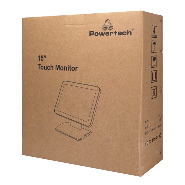POWERTECH οθόνη αφής PT-1632, LCD, 15" 1024x768p, HDMI/VGA, VESA 75x75mm, μαύρη POWERTECH οθόνη αφής PT-1632, LCD, 15" 1024x768p, HDMI/VGA, VESA 75x75mm, μαύρη