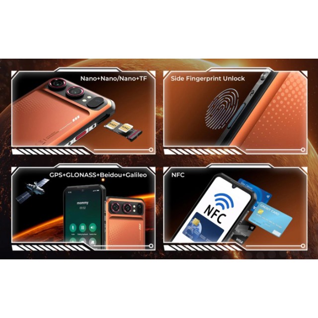 OUKITEL smartphone WP68 Air, 6.88", 12/512GB, 5G, 8000mAh, IP68/IP69K/MIL-STD-810H, πορτοκαλί OUKITEL smartphone WP68 Air, 6.88", 12/512GB, 5G, 8000mAh, IP68/IP69K/MIL-STD-810H, πορτοκαλί