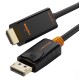 CABLETIME καλώδιο DisplayPort σε HDMI CT-AV585-02G, 1080p/60Hz, 1.8m, μαύρο CABLETIME καλώδιο DisplayPort σε HDMI CT-AV585-02G, 1080p/60Hz, 1.8m, μαύρο