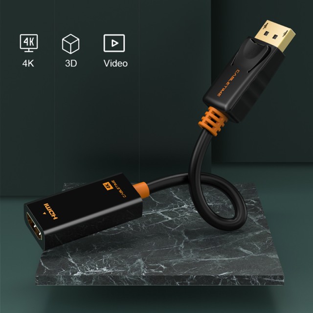 CABLETIME αντάπτορας DisplayPort σε HDMI CT-AV586-01G4K, 4K/30Hz, μαύρος CABLETIME αντάπτορας DisplayPort σε HDMI CT-AV586-01G4K, 4K/30Hz, μαύρος