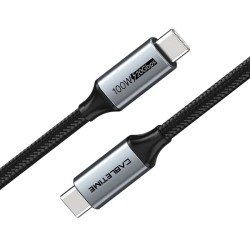 CABLETIME καλώδιο USB-C CT-C160-PU31-CMCM2, USB 3.2, 100W, 20Gbps, 4K, 1.5m, μαύρο