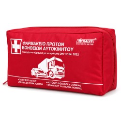 KALFF kit πρώτων βοηθειών για οχήματα FK7151-99, DIN 13164-2022, κόκκινο