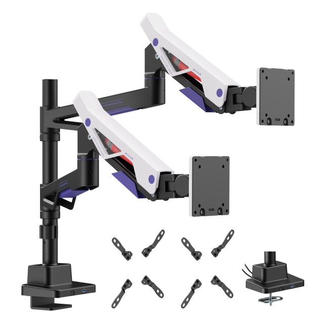 BRATECK gaming βάση γραφείου για 2x οθόνες LDT95-C024UCP, 24-57", έως 27kg, heavy duty BRATECK gaming βάση γραφείου για 2x οθόνες LDT95-C024UCP, 24-57", έως 27kg, heavy duty