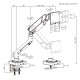 BRATECK βάση γραφείου οθόνης LDT111-C012, 17-49", έως 20kg, heavy duty