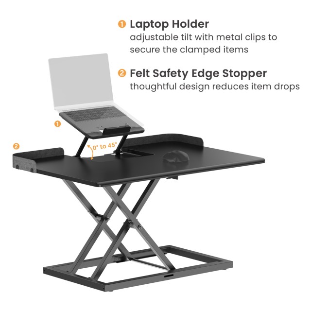 POWERTECH επιτραπέζιος σταθμός εργασίας PT-1664, ρυθμιζόμενο ύψος/βάση laptop, 790x540x62-420mm, μαύρος POWERTECH επιτραπέζιος σταθμός εργασίας PT-1664, ρυθμιζόμενο ύψος/βάση laptop, 790x540x62-420mm, μαύρος